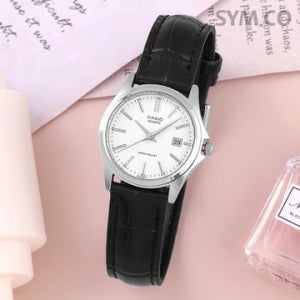 카시오 LTP-1183E-7A 클래식 아날로그 쿼츠 정장 여자 가죽 시계 c