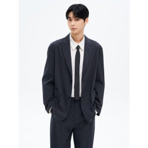 [에잇세컨즈] 코튼 나일론 루즈핏 셋업 재킷 네이비 215411BY1R