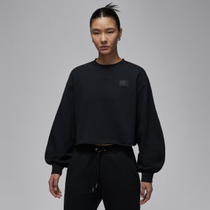 조던 플라이트 플리스 여성 모드 크롭 크루넥 스웻셔츠 IF1007-010