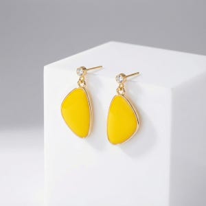 루시드 플로우 드롭 이어링 - 옐로우, 아뜰리에 살롱드조이