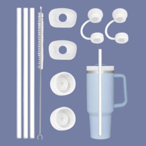 (현대Hmall) (호환) KJ75FU07 스탠X 퀜처 텀블러 빨대 세척솔 마개 세트