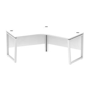 메타 재택근무 120도 책상 화이트프레임 18T 작업용 직원용