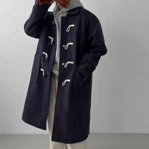 로제 울 남자코트 오버핏 더플코트