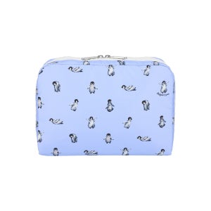 [레스포색] 쁘띠 펭귄 화이트 엑스라지 렉탱귤러 코스메틱 파우치 [7121.HD98]
