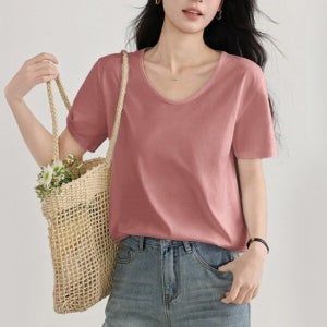 (모노무드) LMO 레이디스 썸머 탑 솔리드 올데이 옆트임 이너웨어 하프슬리브유넥 탑 3톤