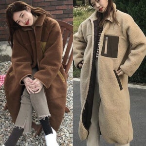 (모노무드) LMO 쿼드컬러 롱핏 머스트해브 플리스 재킷 레트로보아 플리스