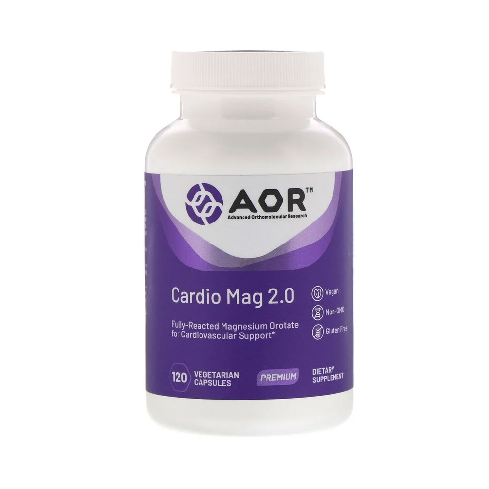 AOR Cardio Mag 카디오 마그네슘 2.0 120 베지 캡슐 쌀 껍질 <b>오로트산</b> 포함  iHerb Official 어드밴스드 HealthFue  1개  120정
