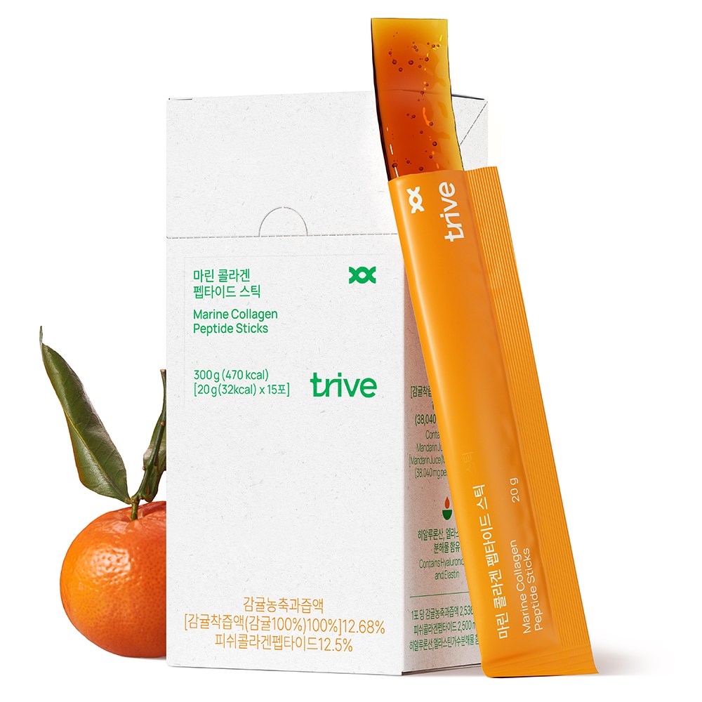 trive <b>마린 콜라겐 펩타이드</b> 젤리 스틱 저분자 피쉬 콜라겐 펩타이드  1개  300g