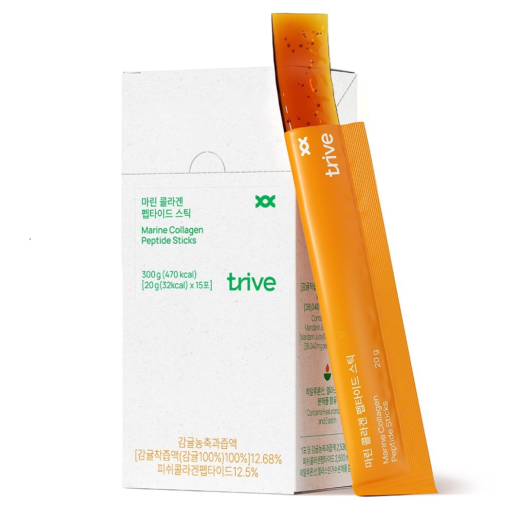 trive <b>마린 콜라겐 펩타이드</b> 젤리 스틱 저분자 피쉬 콜라겐 펩타이드  1개  300g