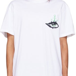 JW앤더슨 JW 앤더슨 남성 화이트 아이 티셔츠 JT0093-PG0772