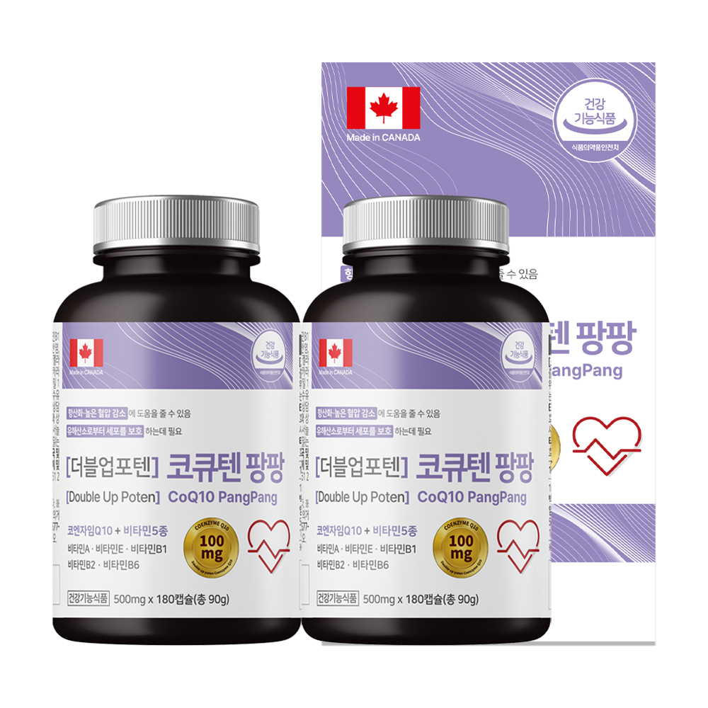 힐링팩토리 더블업포텐 코큐텐 팡팡 코엔자임 Q10 500mg 180캡슐, 1개
