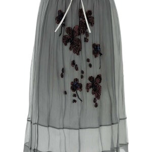 프라다  회색 시폰 스커트 P172ZRSOOO18QL F0024