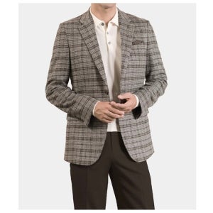 (ZEN) 맨잇수트 브라운 체크 팬시 자켓 MAGD11015