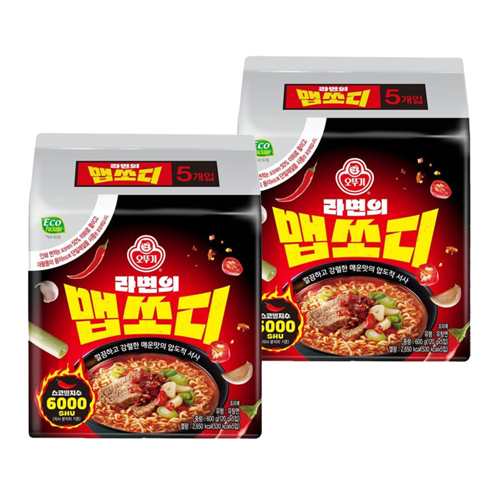 오뚜기 라면의 맵쏘디 120g, 10개 (3,280원) (무료)
