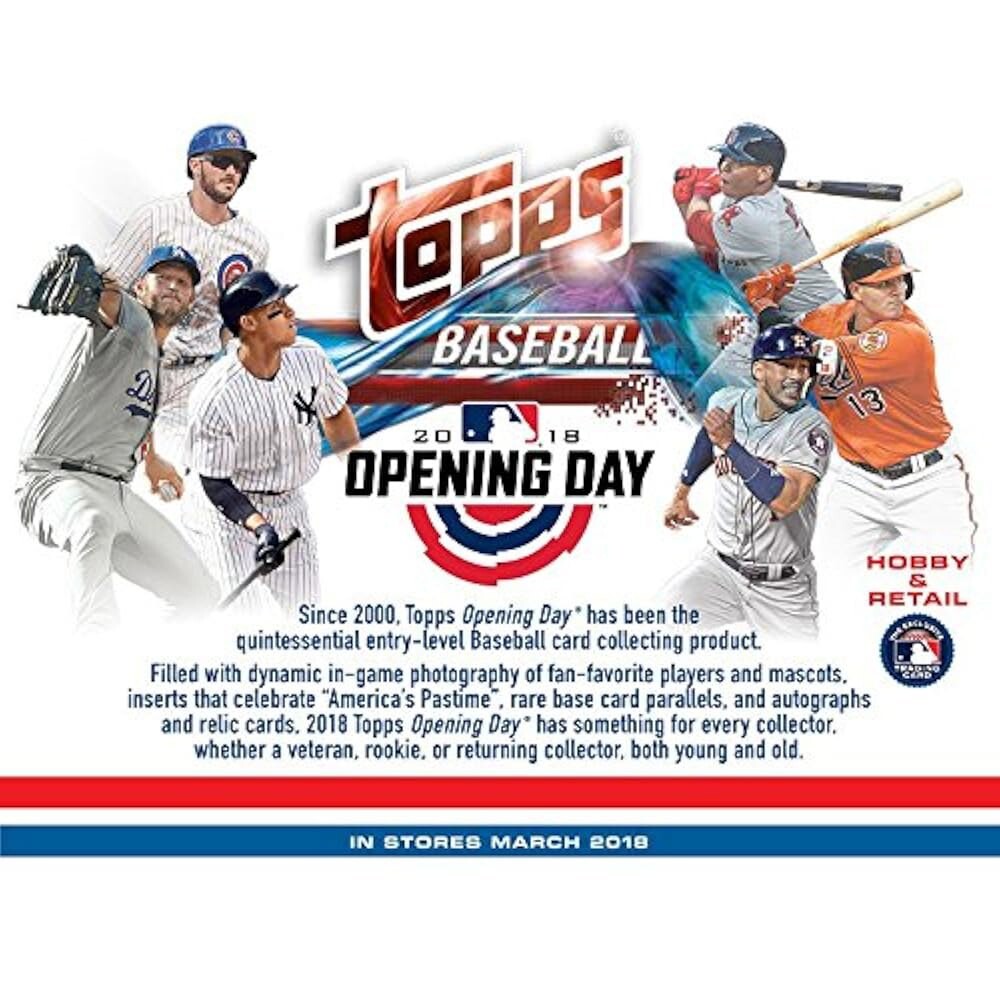 2018 TOPPS 오프닝 데이 - 200 카드 세트 완료 (오타니 쇼헤이 루키 카드 포함)