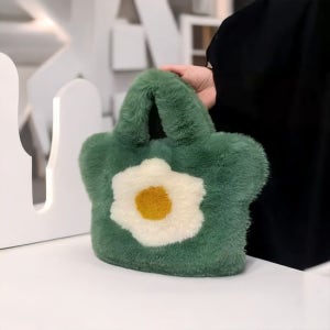 (디자이너몰) 계란후라이가 담긴 꽃모양의 크로스백 가방