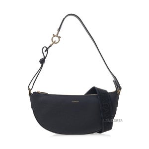 페라가모 SS25 여성 커브드 클로저 숄더백 21 9873 NERO LS RICAMO 0782182