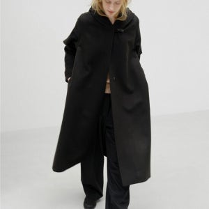 클린 Claude Hooded Long Coat (Espresso)