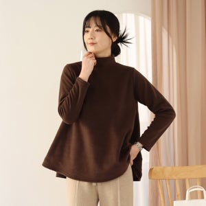 [웬디즈갤러리] 포그니 플리스 A라인 티셔츠 /후리스 체형커버 TTS108