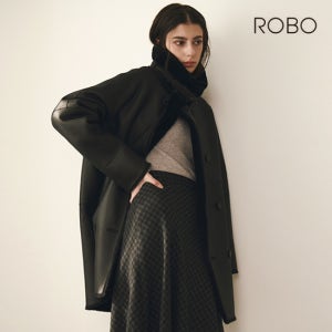 로보 25F/W 리버시블 넥벨트 더블 하프 무스탕