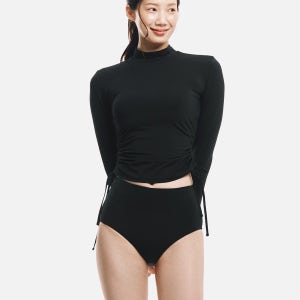 배럴 우먼 드로스트링 래쉬가드  B6SWWRG003BLK