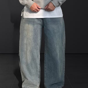 [2PACK] 히터스 사이드스냅 벌룬핏 밴딩 청바지 (2color)