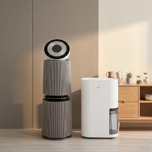 LG 퓨리케어 AI 360 공기청정기 + LG 휘센 오브제컬렉션 제습기 (AS335NSAC + DQ214MEGA)