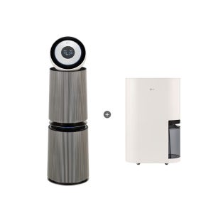 LG 퓨리케어 AI 360 공기청정기 + LG 휘센 오브제컬렉션 제습기 (AS335NSAC + DQ214MEGA)