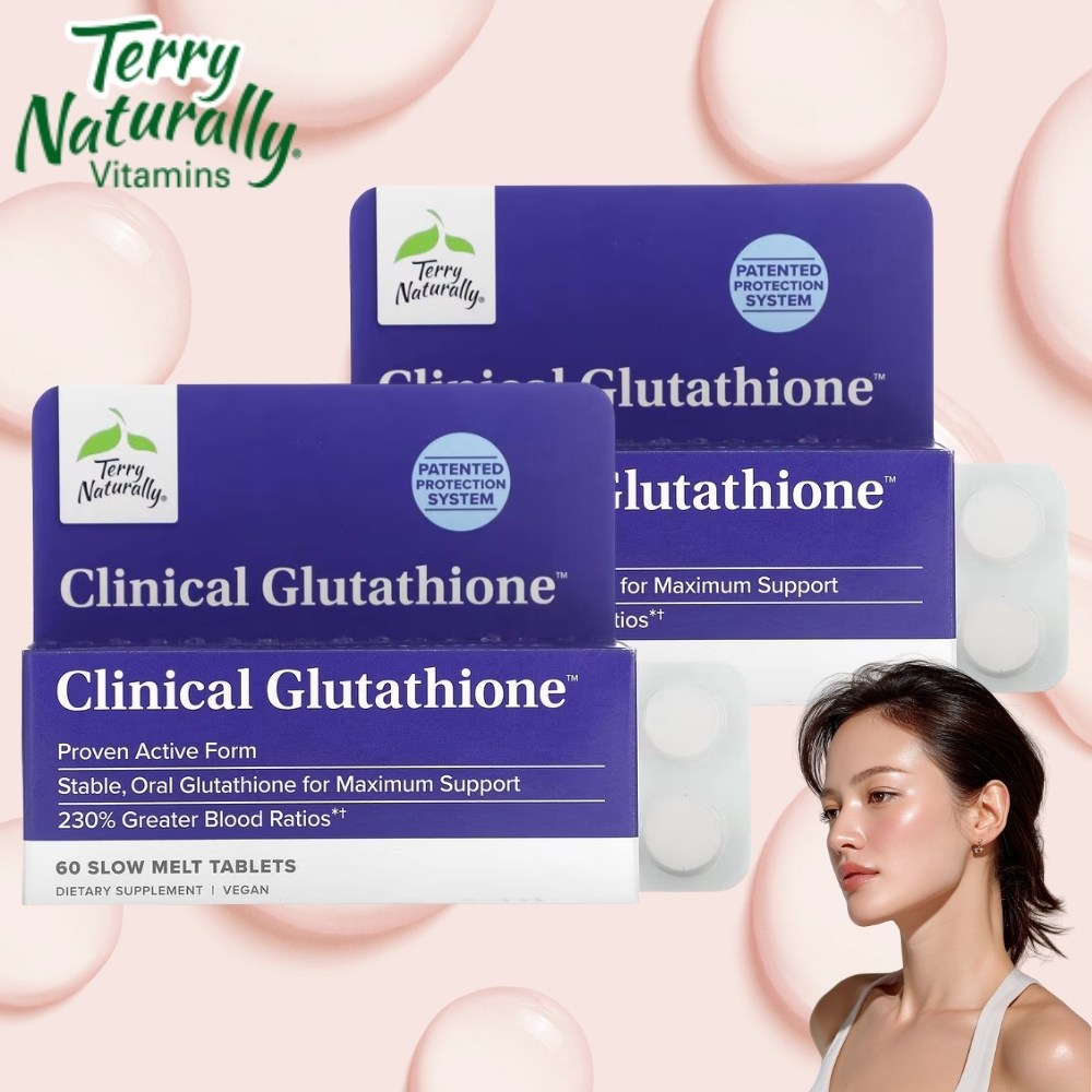 <b>테리내추럴리</b> 클리니컬 글루타치온 Reduced Glutathione 60정 2개