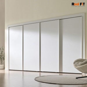 [루이핏] 화이트스톤 슬라이딩 붙박이장_300cm (10자)