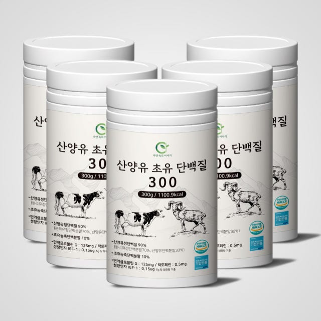 채움바이오 자연속의이야기 산양유 <b>초유</b> 단백질 300  300g, 5개