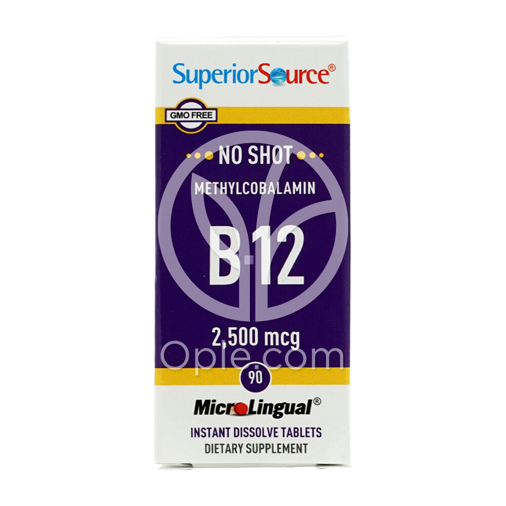 <b>슈페리어소스 비타민</b> B12 메틸코발라민 2500 mcg 마이크로 링구얼 90 타블렛
