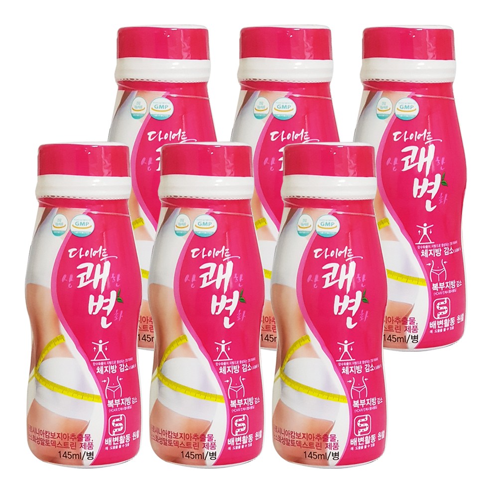 다이어트 배변활동에 도움이 되는 식이섬유 드링크 + <b>아주약품</b> 올레아 로젠지캔디 / 가르시니아음료  145ml  6개