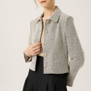 하프 트위드 자켓 -P4F31WJK010