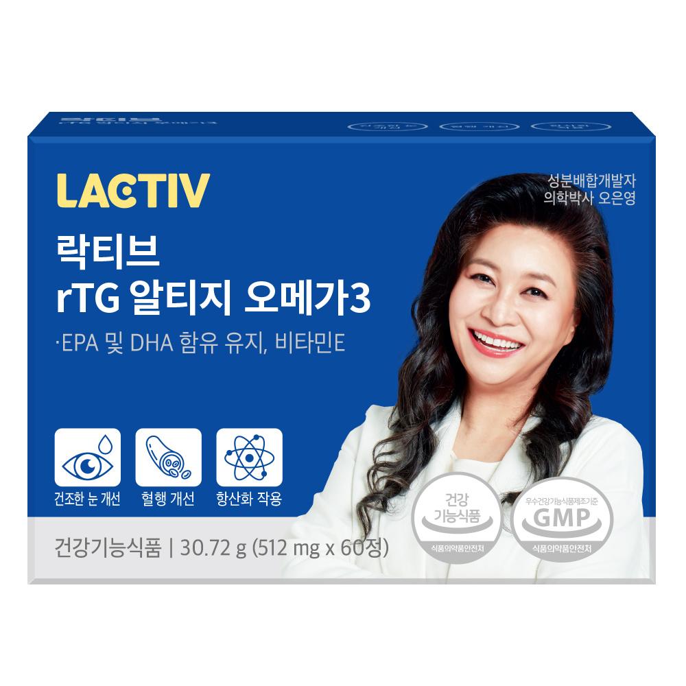 락티브 rTG 알티지 오메가3 512mg x 60캡슐, 4개