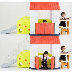 플레이하우스4 코랄 놀이집 미끄럼틀 테이블과의자세트 유아미끄럼틀 대형미끄럼틀 미끄럼틀장난감