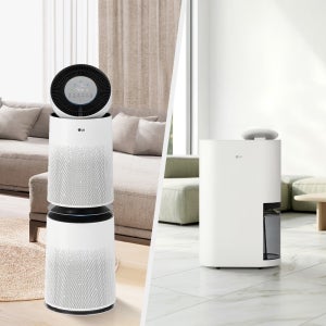 [Npay 결제혜택가 141만] LG 퓨리케어 AI 360 공기청정기 + LG 휘센 오브제컬렉션 제습기 AS285DWWC + DQ256MWGA