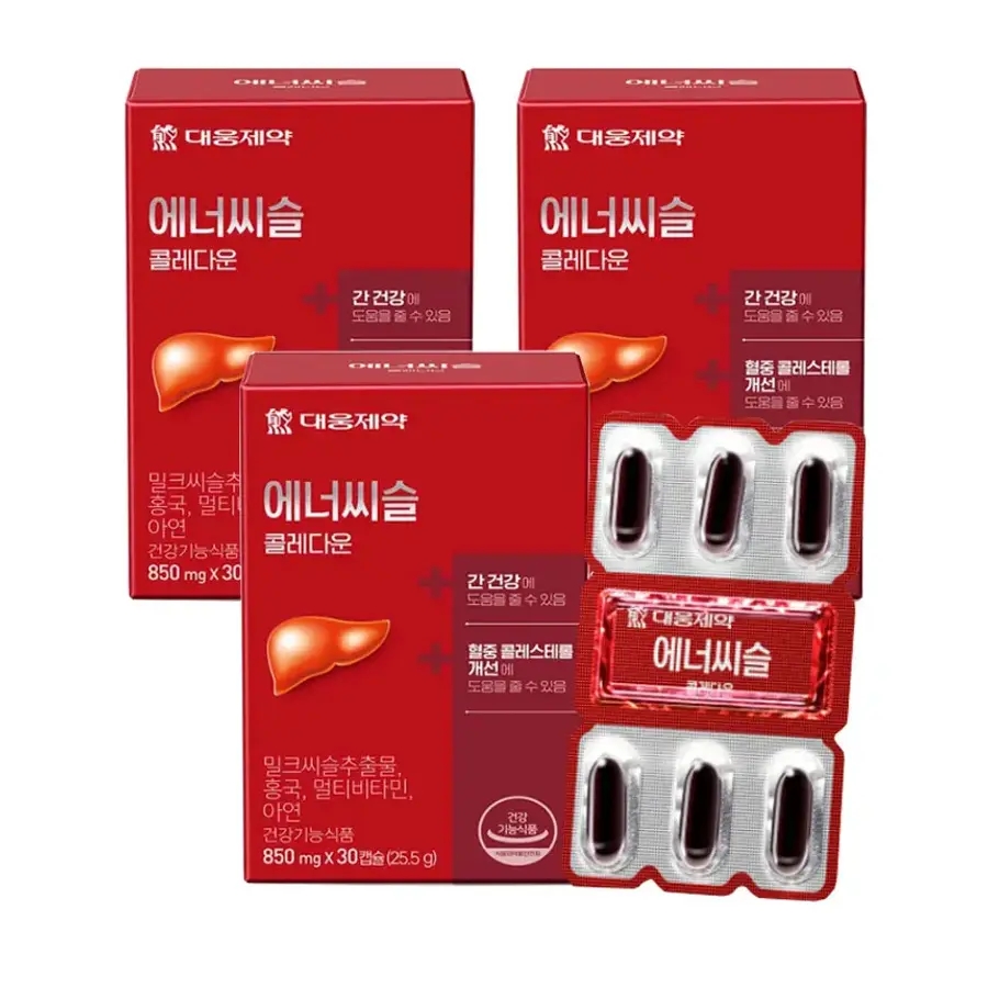 <b>대웅제약</b> 에너씨슬 콜레다운 30캡슐 3개 콜레스테롤<b>수치</b>