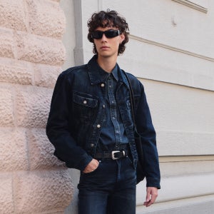 [엘무드] 버번 데님 트러커 자켓 미드나잇블루