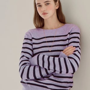 [슬로우롤리] Roi boat neck knit_3 Colors