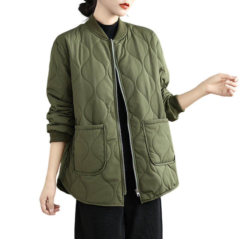 여성 퀼팅 가을 겨울 빅 사이즈 면점퍼 면옷 뉴타임즈 Women’s jacket 녹색 L
