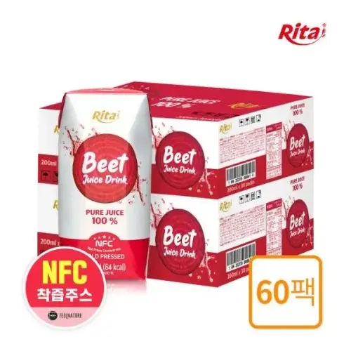 리타 비트즙 NFC 착즙주스 원액 200mlx60팩