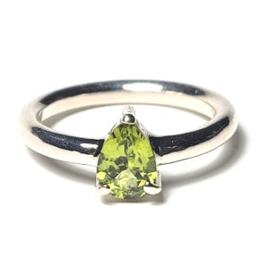 페리도트 물방울(5mm×7mm)반지, 파랑은 실버주얼리