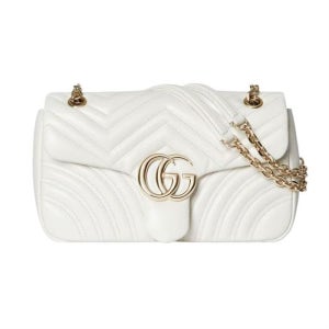 구찌 화이트 레더 GG 마몽 837267 AAE38 9050
