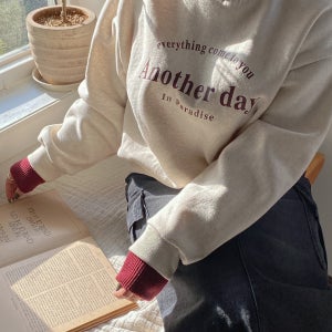 [신규회원 3900원][EVELLET]네빈디 기모 배색 폴라 맨투맨