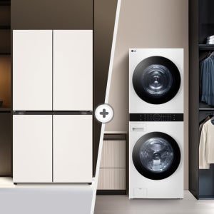 LG 디오스 오브제컬렉션 매직스페이스 냉장고 + LG 트롬 워시타워 T875MEE111 + W21WAM