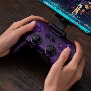 8BitDo SN30 프로2 컨트롤러 8비토 무선 블루투스 PC 게임 패드 투명 레트로 에디션