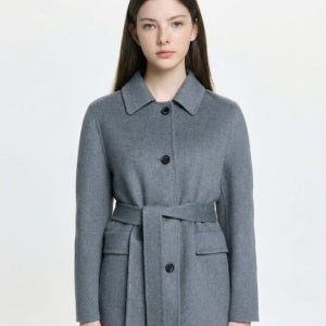 [헤지스 여성] [스태프리뷰] 핸드메이드 하프 코트 그레이 HSCO6A101G2