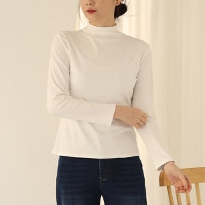 [웬디즈갤러리] 심플 반목 티셔츠 /기본 데일리 스판성 TTS112