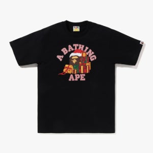 [베이프] 프레젠트 박스 콜리지 티셔츠(M) BLACK 001TEL701008FBLK